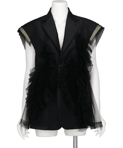 Chika Kisada(チカ キサダ)TULLE SLEEVELESS JACKET – MIDWEST ONLINE Chika Kisada(チカ キサダ)TULLE SLEEVELESS JACKET – MIDWEST ONLINE