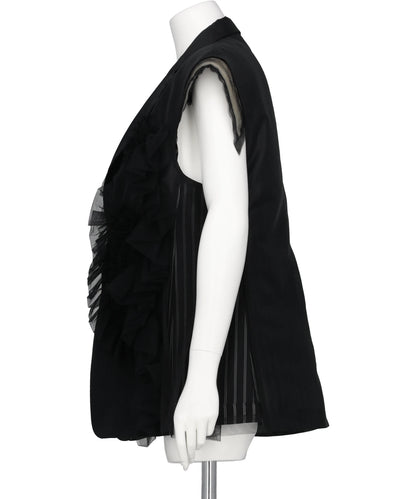 Chika Kisada(チカ キサダ)TULLE SLEEVELESS JACKET – MIDWEST ONLINE Chika Kisada(チカ キサダ)TULLE SLEEVELESS JACKET – MIDWEST ONLINE