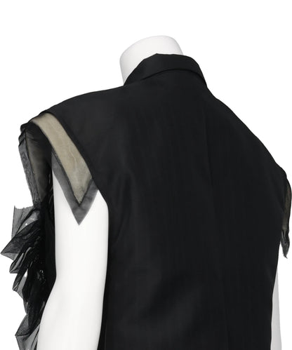 Chika Kisada(チカ キサダ)TULLE SLEEVELESS JACKET – MIDWEST ONLINE Chika Kisada(チカ キサダ)TULLE SLEEVELESS JACKET – MIDWEST ONLINE