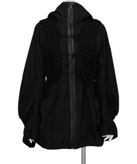 Mame Kurogouchi(マメクロゴウチ) 2026AW NYLON OVERSIZED JACKET WITH CORDINGEMBROIDERY VEST MM26FW-CO028