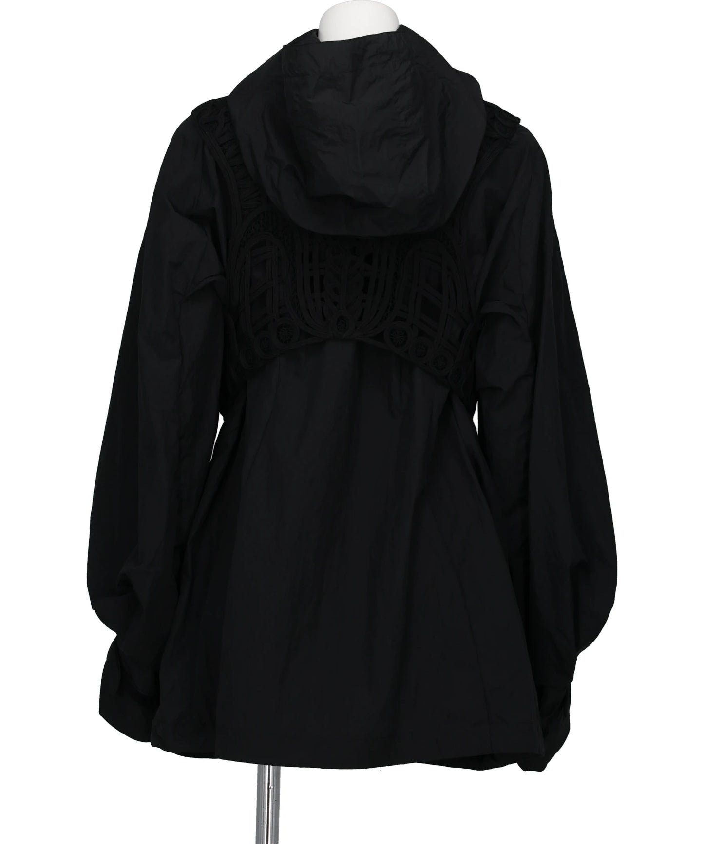NYLON OVERSIZED JACKET WITH CORDINGEMBROIDERY VEST