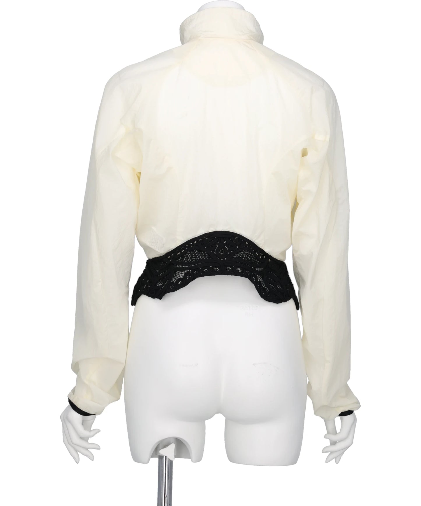 NYLON SHORT JACKET WITH CORDINGEMBROIDERY DETAIL