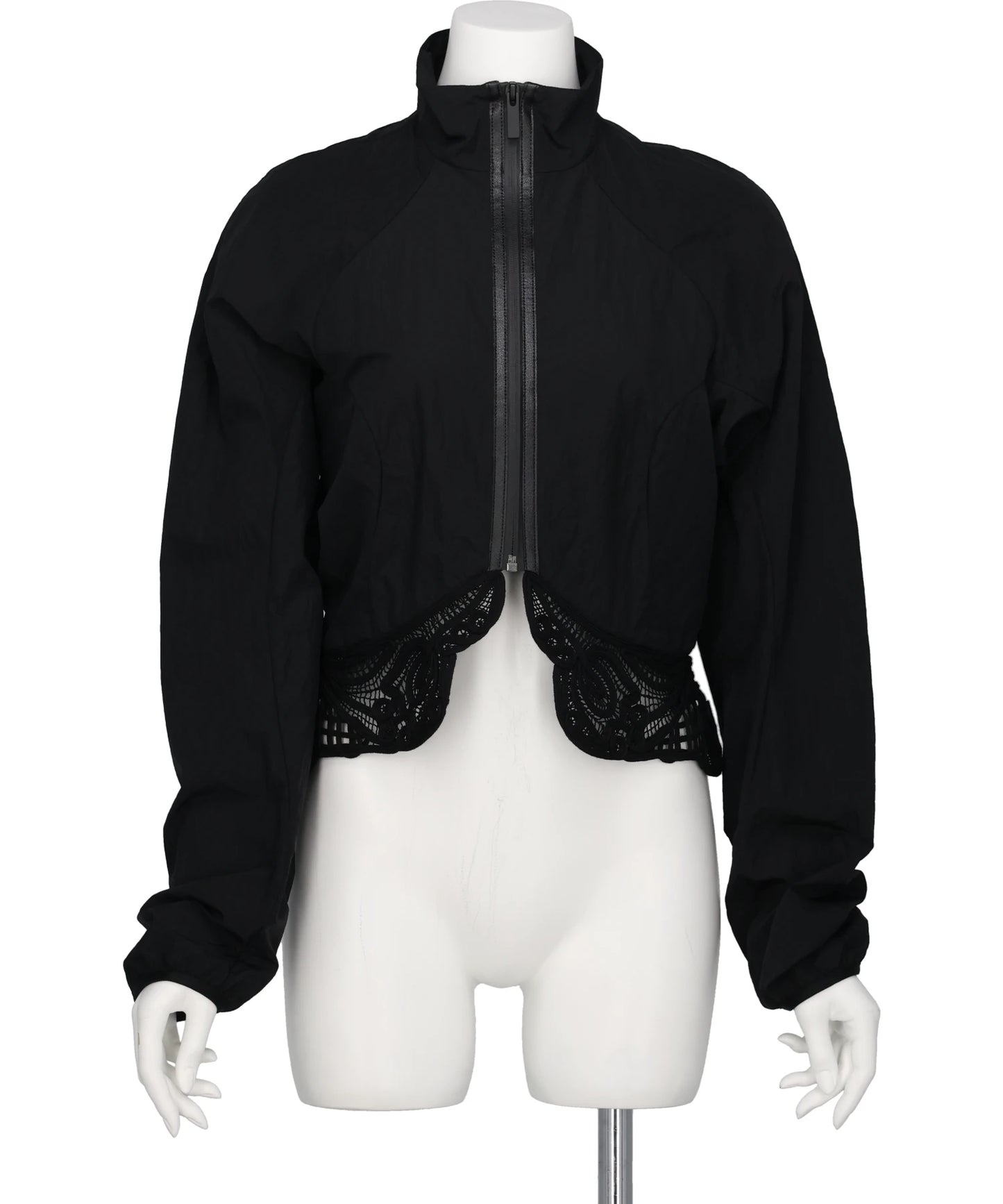 Mame Kurogouchi(マメクロゴウチ) 2026AW NYLON SHORT JACKET WITH CORDINGEMBROIDERY DETAIL MM26FW-JK029