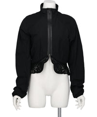 Mame Kurogouchi(マメクロゴウチ) 2026AW NYLON SHORT JACKET WITH CORDINGEMBROIDERY DETAIL MM26FW-JK029