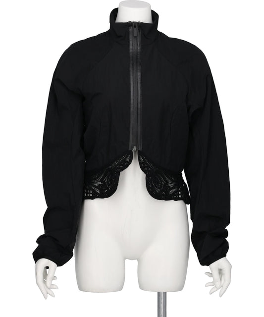Mame Kurogouchi(マメクロゴウチ) 2026AW NYLON SHORT JACKET WITH CORDINGEMBROIDERY DETAIL MM26FW-JK029