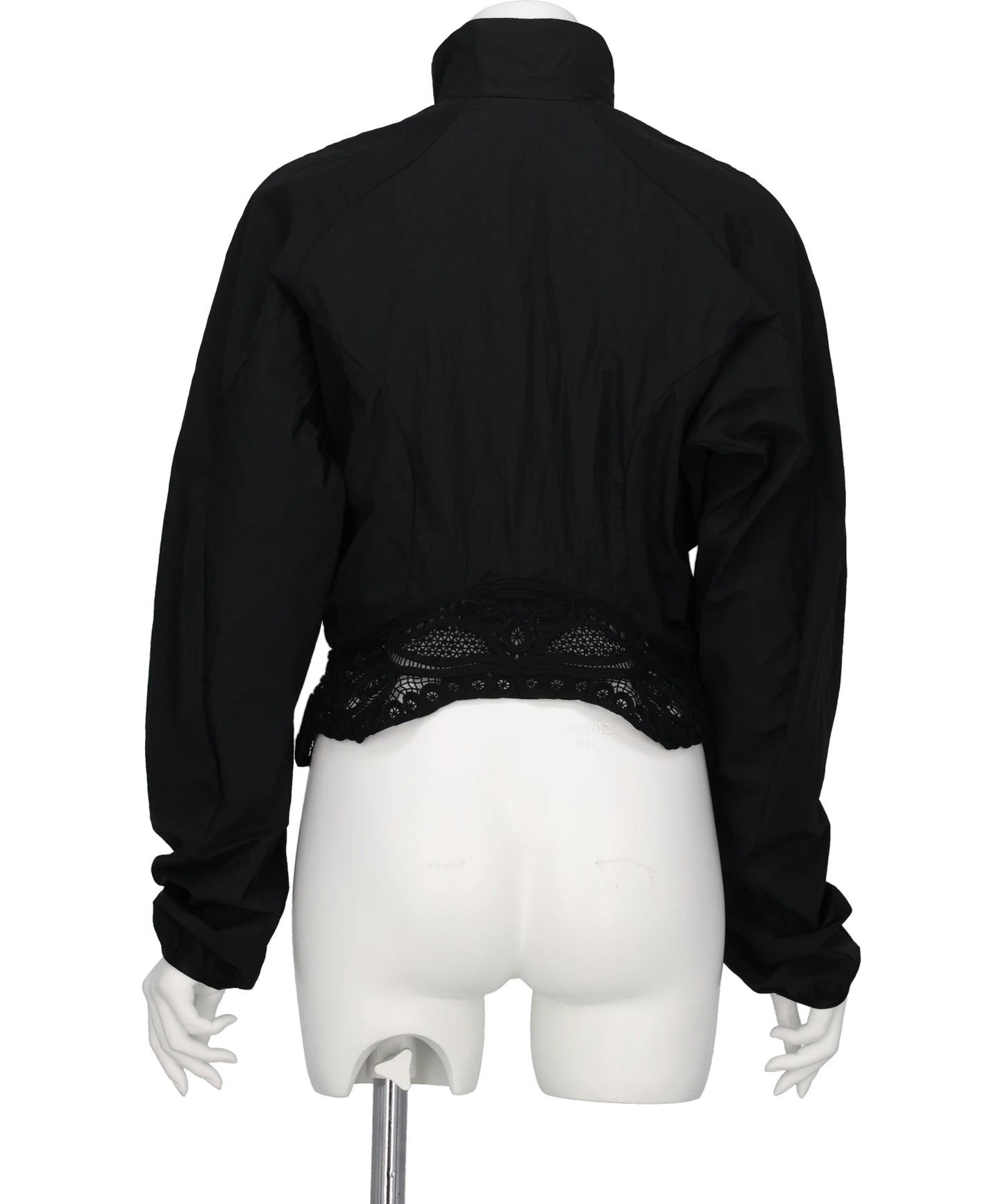 NYLON SHORT JACKET WITH CORDINGEMBROIDERY DETAIL