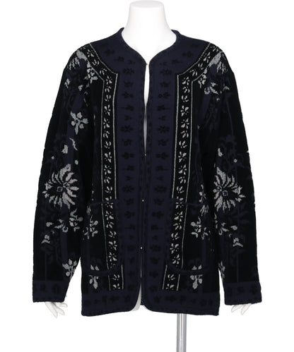 FLORAL ARABESQUE KNIT JACKET