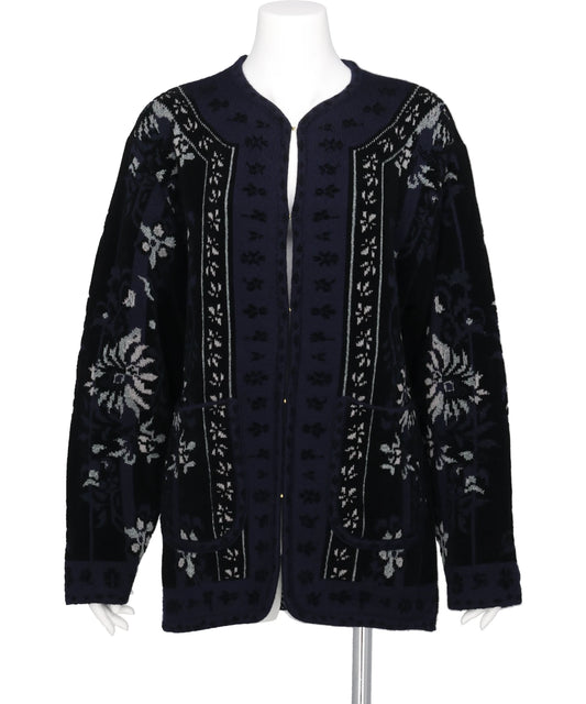 FLORAL ARABESQUE KNIT JACKET
