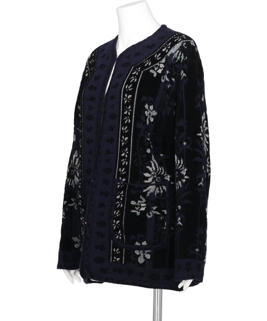FLORAL ARABESQUE KNIT JACKET