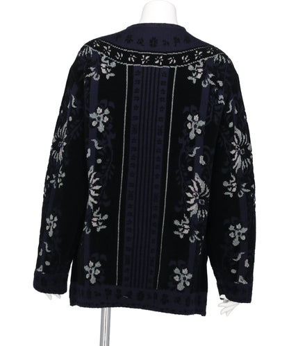 FLORAL ARABESQUE KNIT JACKET