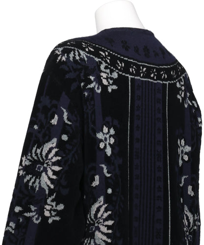 FLORAL ARABESQUE KNIT JACKET
