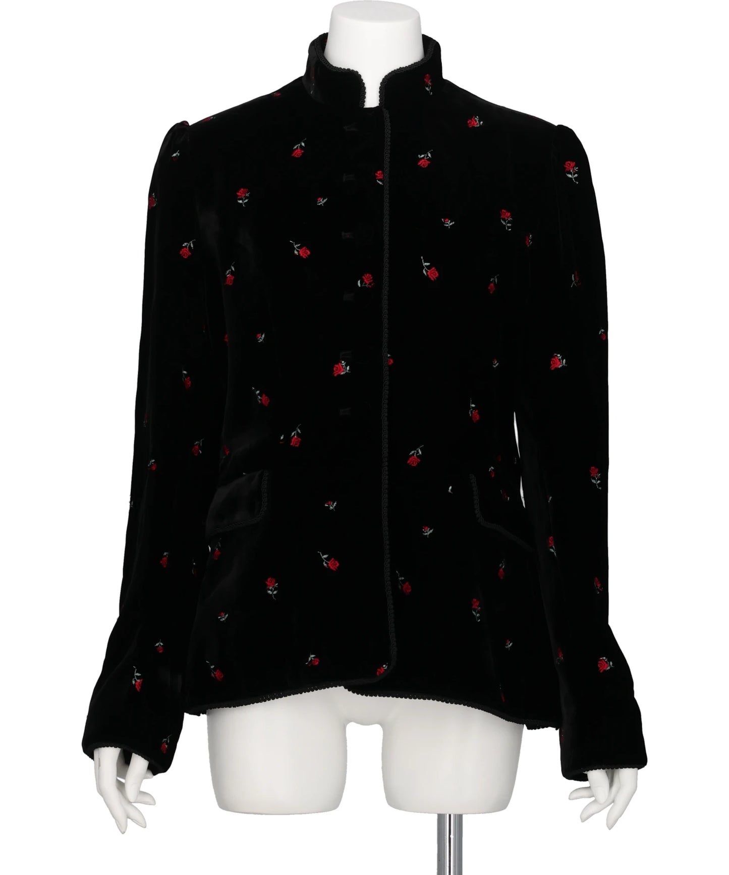 ROSE EMBROIDERED VELVET JACKET