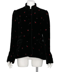 FETICO(フェティコ) 2026AW ROSE EMBROIDERED VELVET JACKET