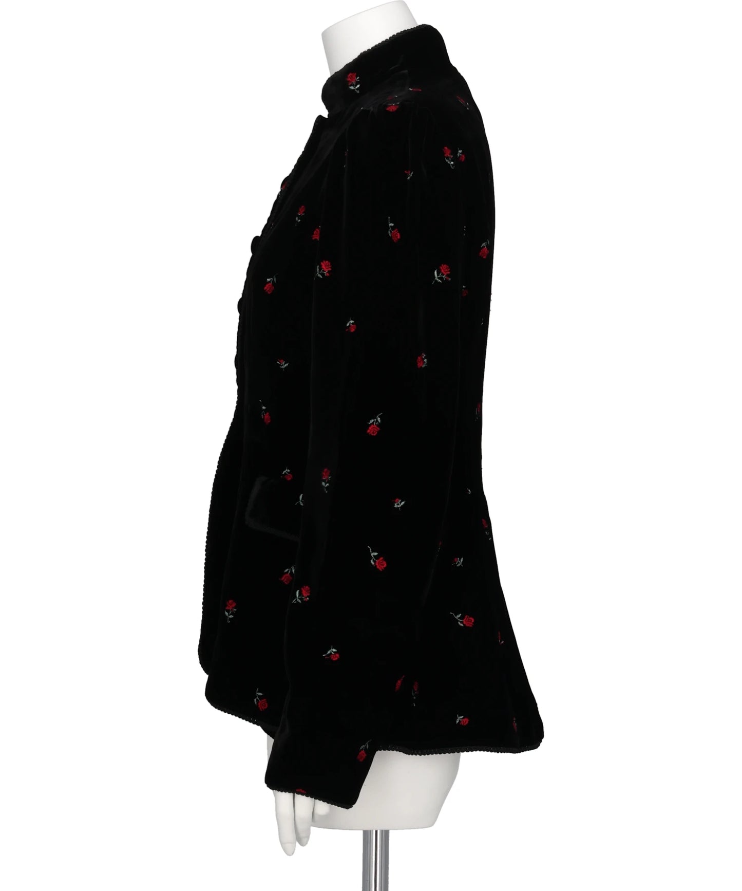 ROSE EMBROIDERED VELVET JACKET