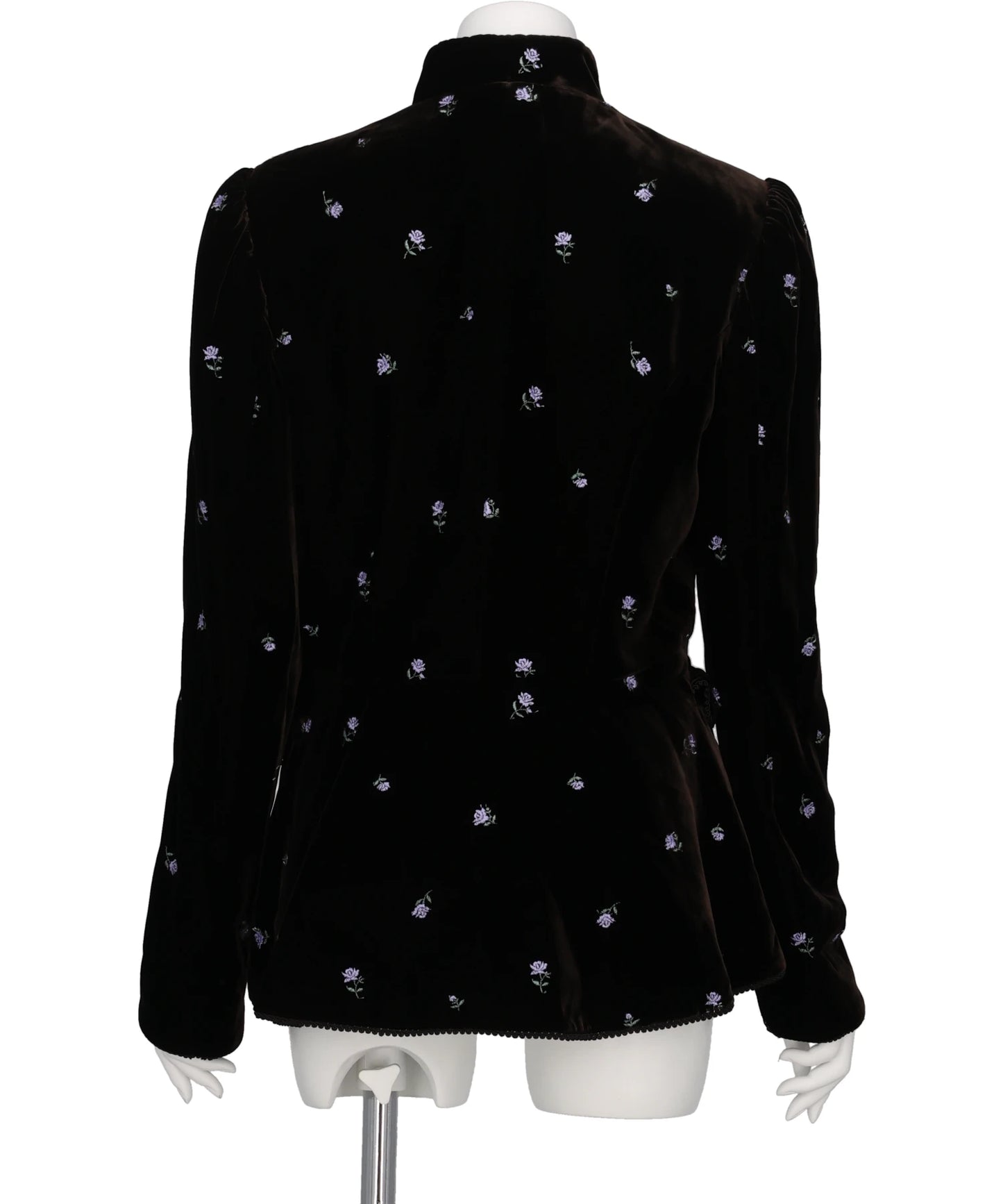 ROSE EMBROIDERED VELVET JACKET