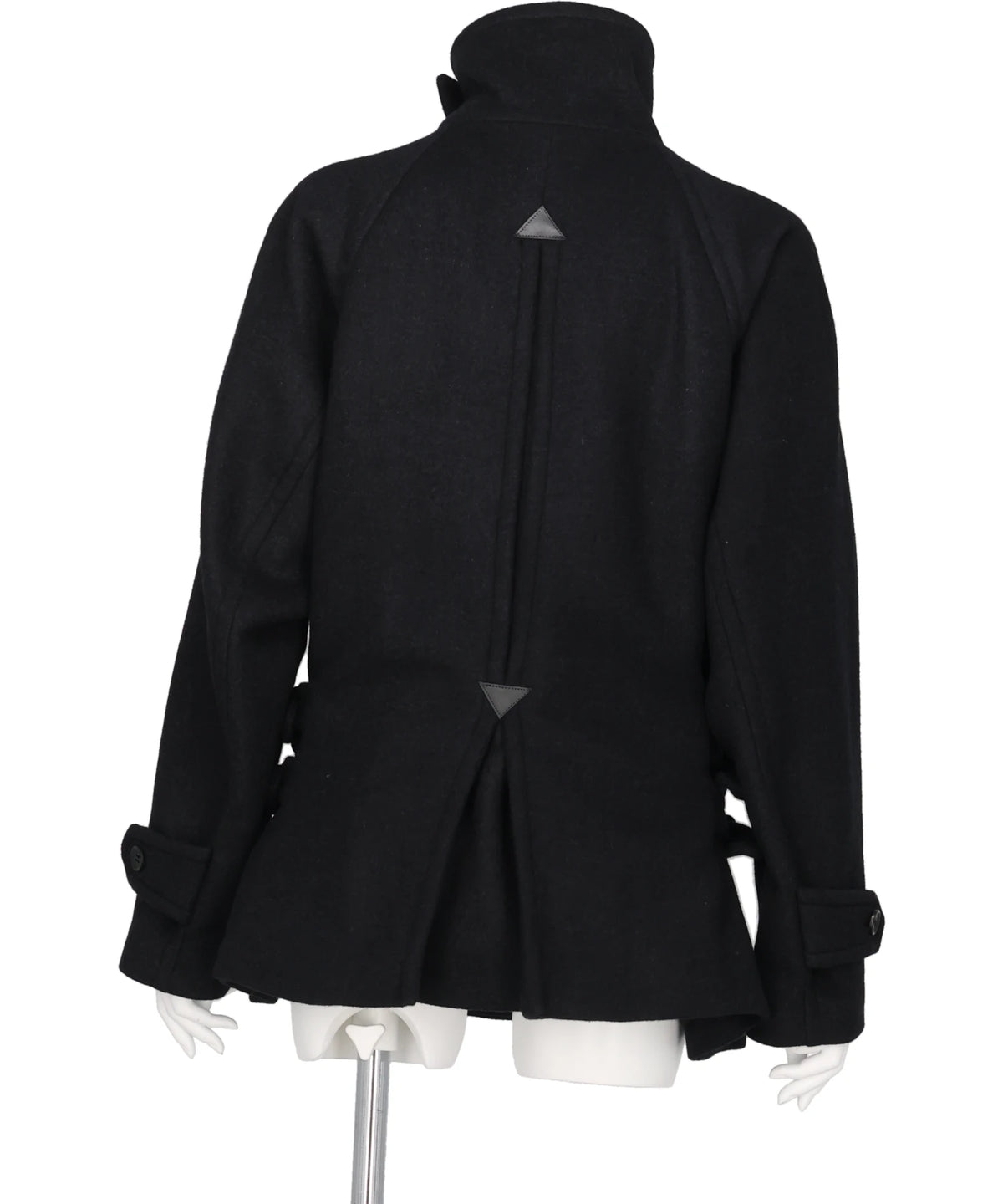 WOOL MELTON LOOP SHORT TRENCH JACKET