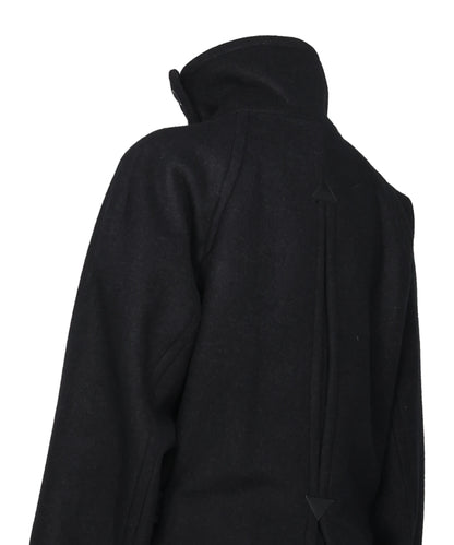 WOOL MELTON LOOP SHORT TRENCH JACKET