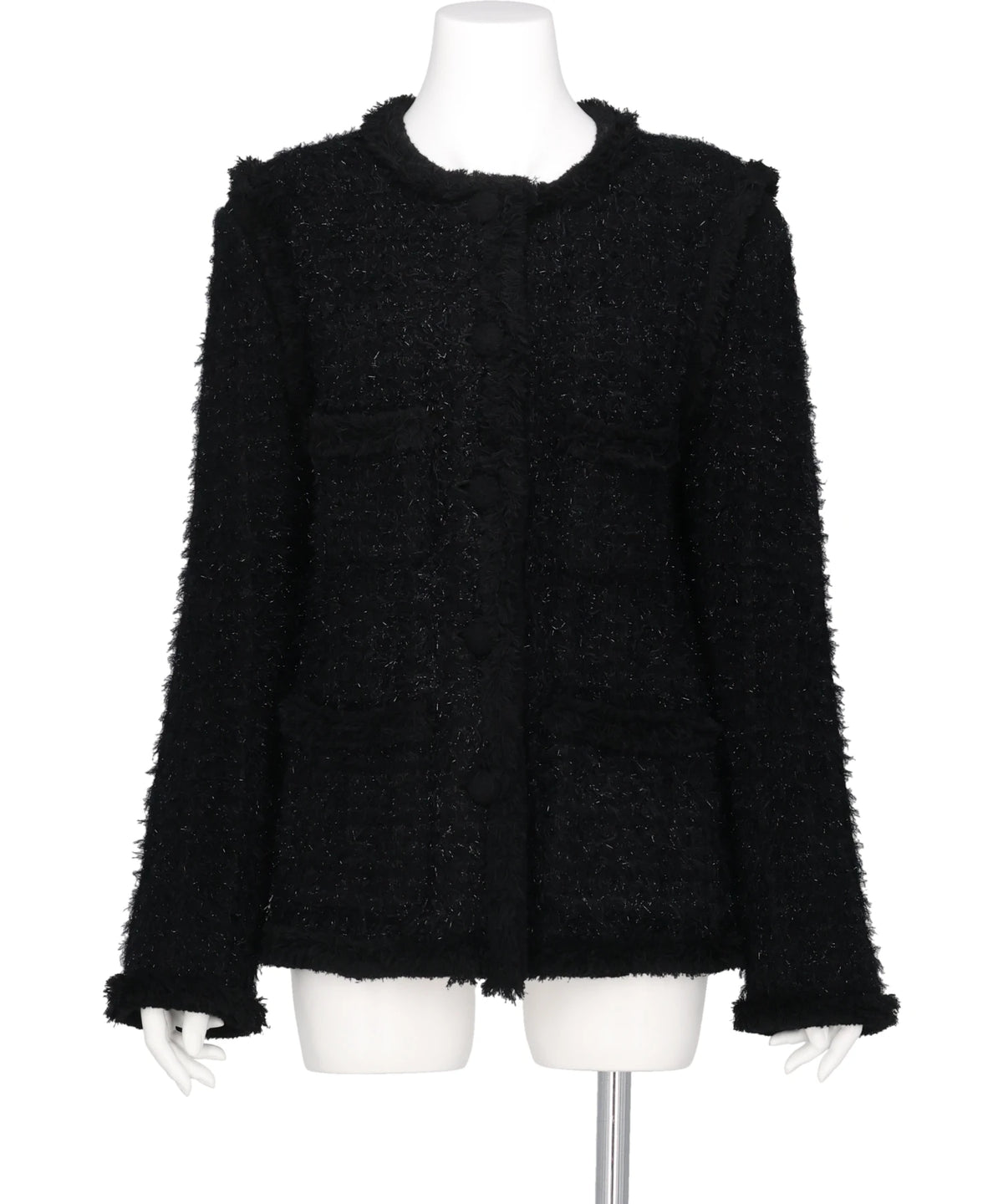 FETICO(フェティコ) 2026AW FRINGE TRIM TWEED KNIT JACKET FTC264-0709