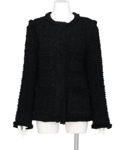FETICO(フェティコ) 2026AW FRINGE TRIM TWEED KNIT JACKET FTC264-0709