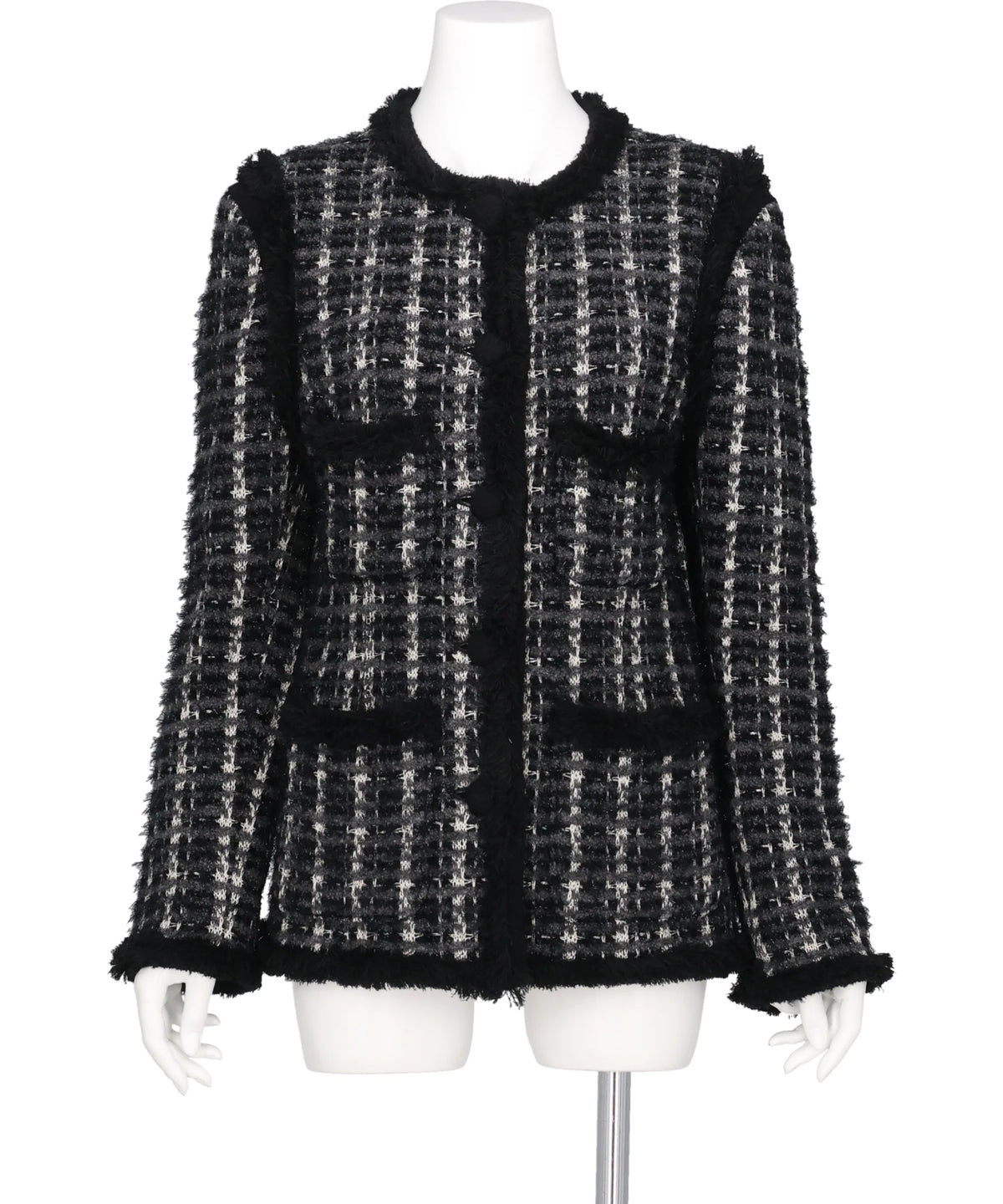 FETICO(フェティコ) 2026AW FRINGE TRIM TWEED KNIT JACKET FTC264-0709
