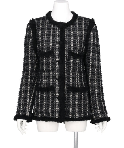 FETICO(フェティコ) 2026AW FRINGE TRIM TWEED KNIT JACKET FTC264-0709