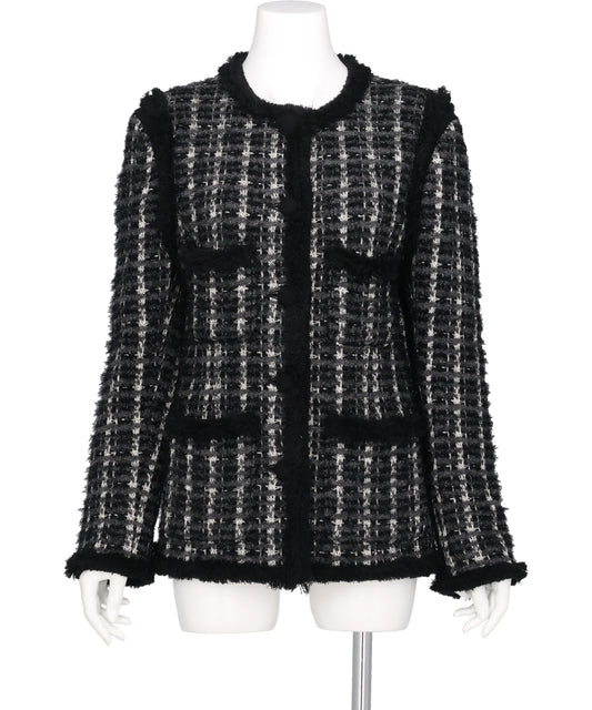 FETICO(フェティコ) 2026AW FRINGE TRIM TWEED KNIT JACKET FTC264-0709
