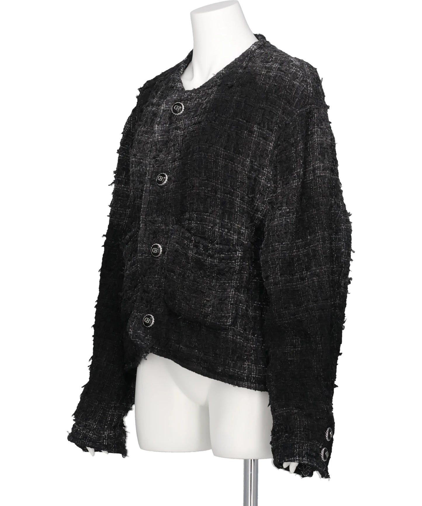 SMOG AIR STAINED TWEED JACKET