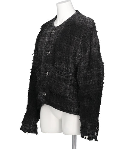SMOG AIR STAINED TWEED JACKET