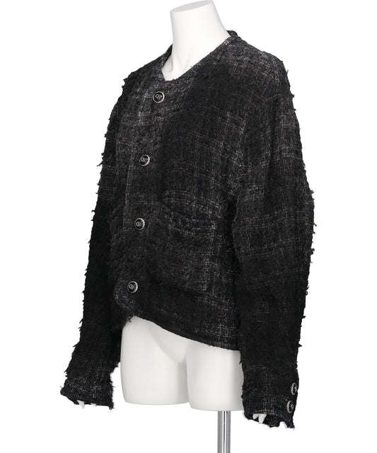 SMOG AIR STAINED TWEED JACKET