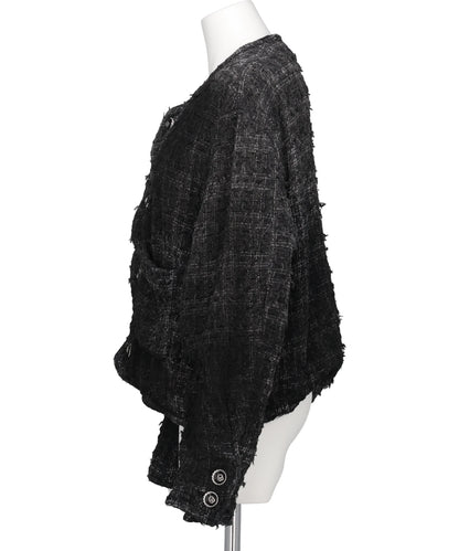 SMOG AIR STAINED TWEED JACKET