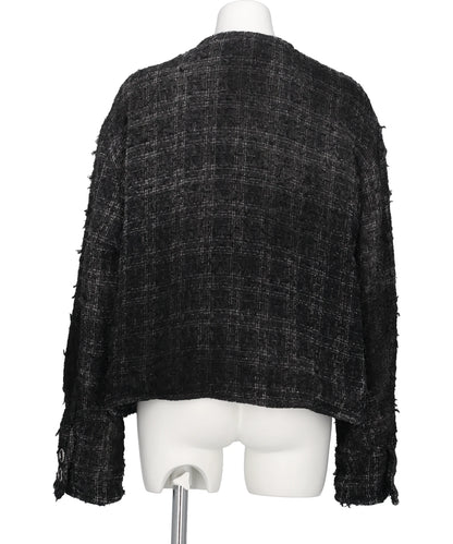 SMOG AIR STAINED TWEED JACKET
