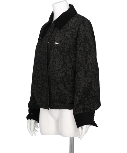 ORNAMENT PRINT CORDUROY COLLAR JACKET