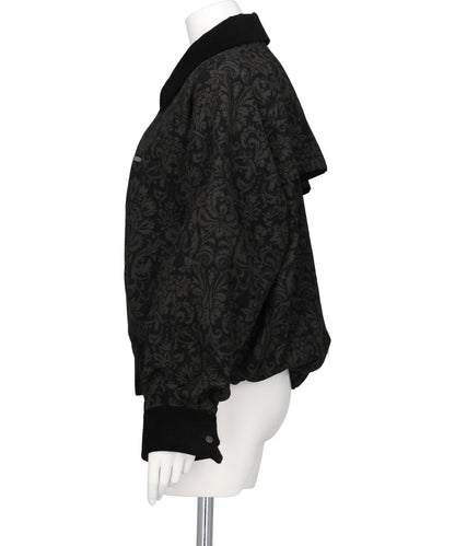 ORNAMENT PRINT CORDUROY COLLAR JACKET
