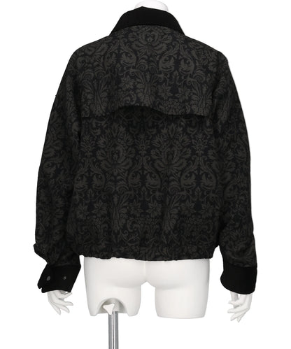 ORNAMENT PRINT CORDUROY COLLAR JACKET