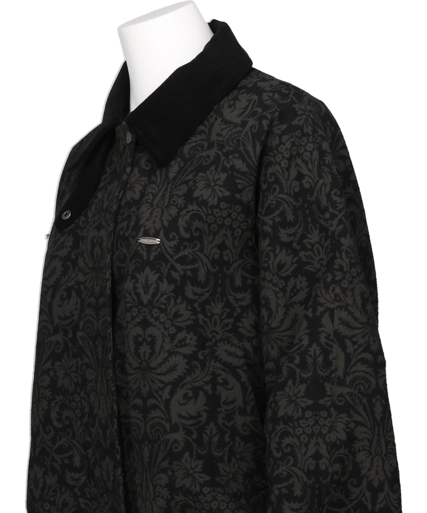 ORNAMENT PRINT CORDUROY COLLAR JACKET