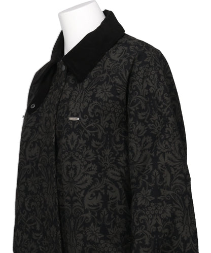 ORNAMENT PRINT CORDUROY COLLAR JACKET