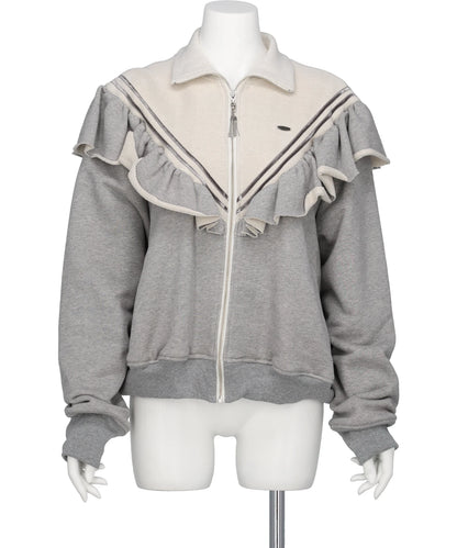 tanakadaisuke FRILL JERSEY TRACK JACKET