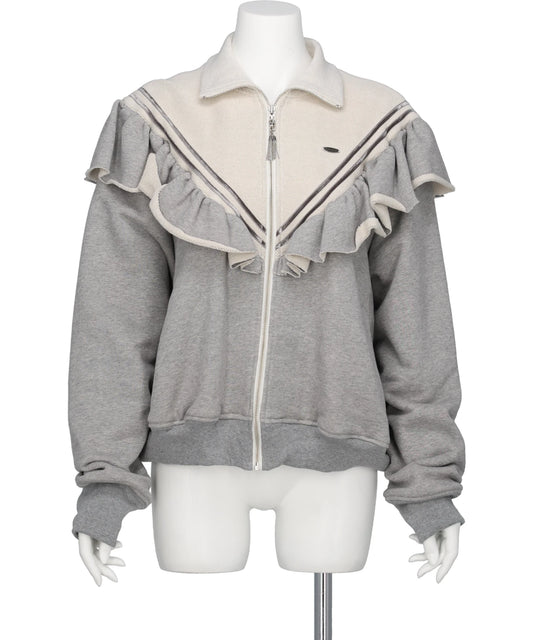 tanakadaisuke FRILL JERSEY TRACK JACKET