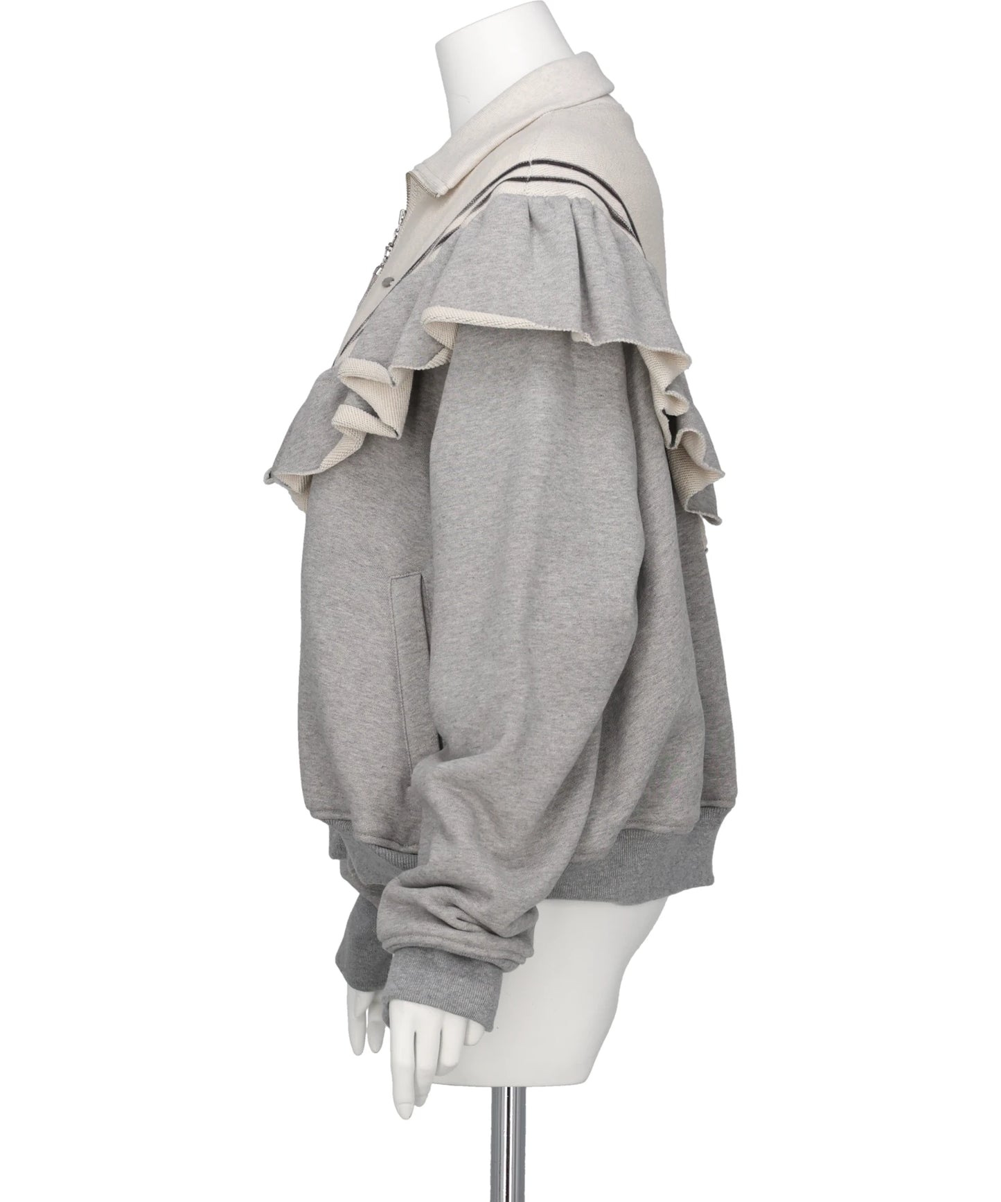 FRILL JERSEY TRACK JACKET