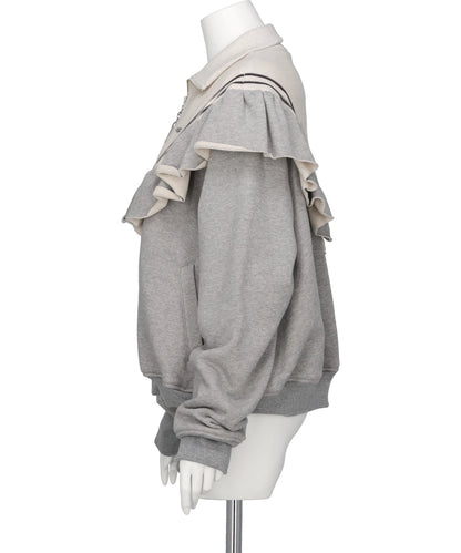 FRILL JERSEY TRACK JACKET