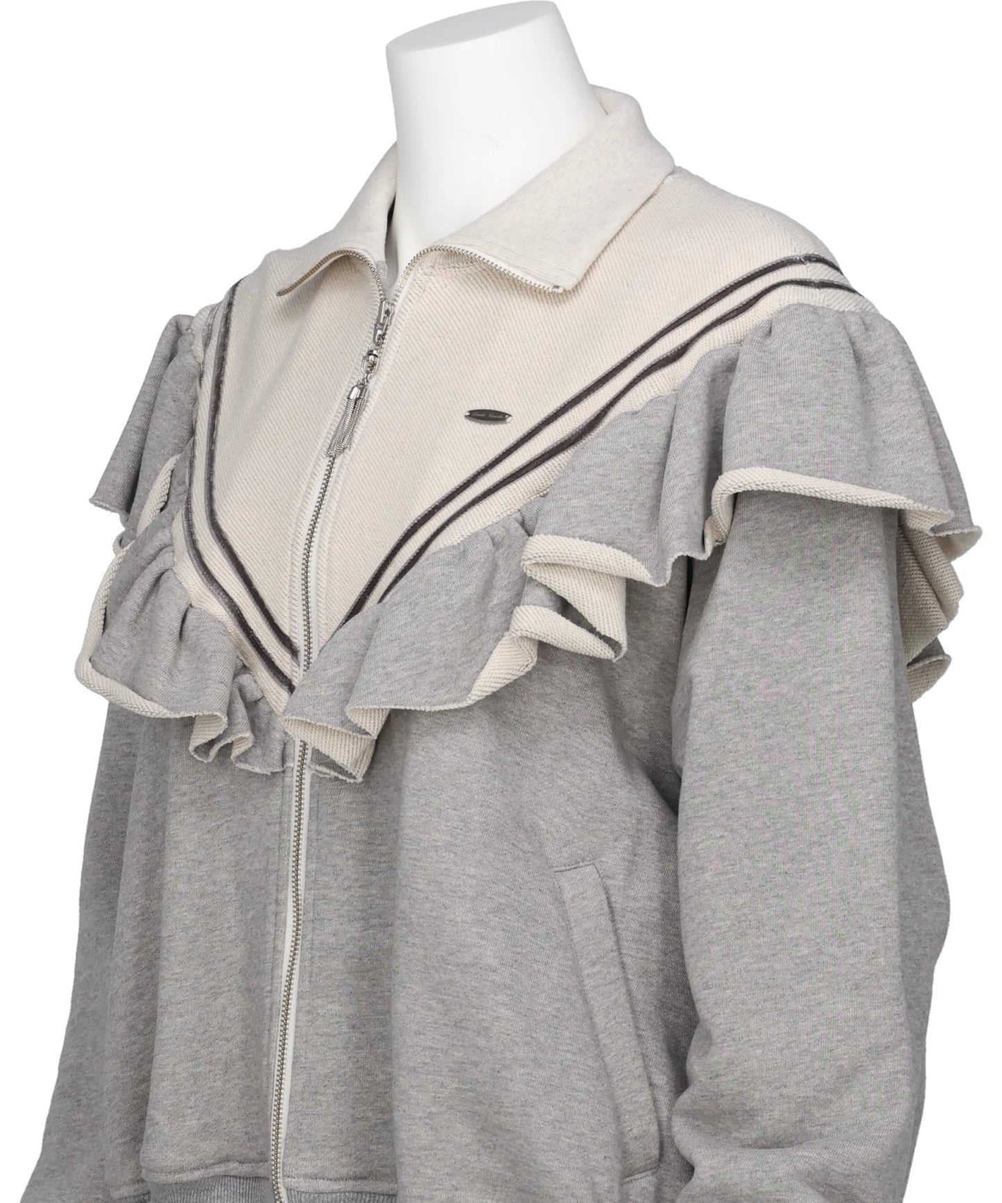 FRILL JERSEY TRACK JACKET