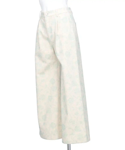 PRINTED DENIM TROUSERS