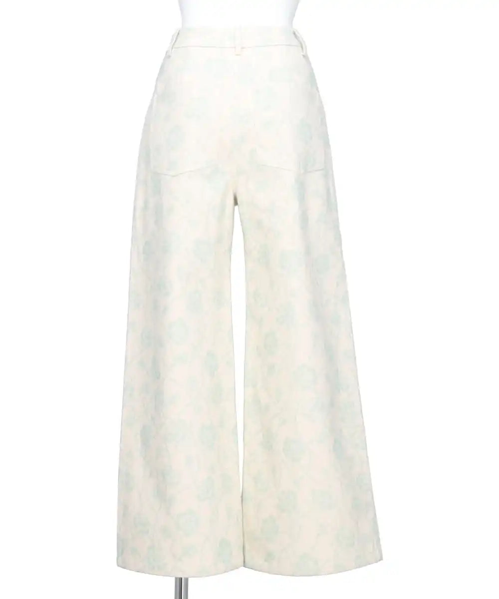 PRINTED DENIM TROUSERS