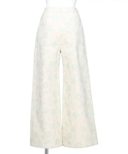 PRINTED DENIM TROUSERS