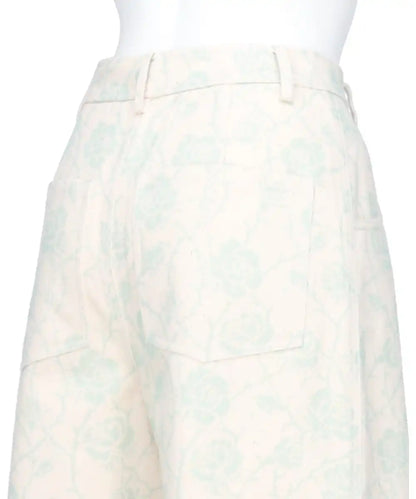 PRINTED DENIM TROUSERS