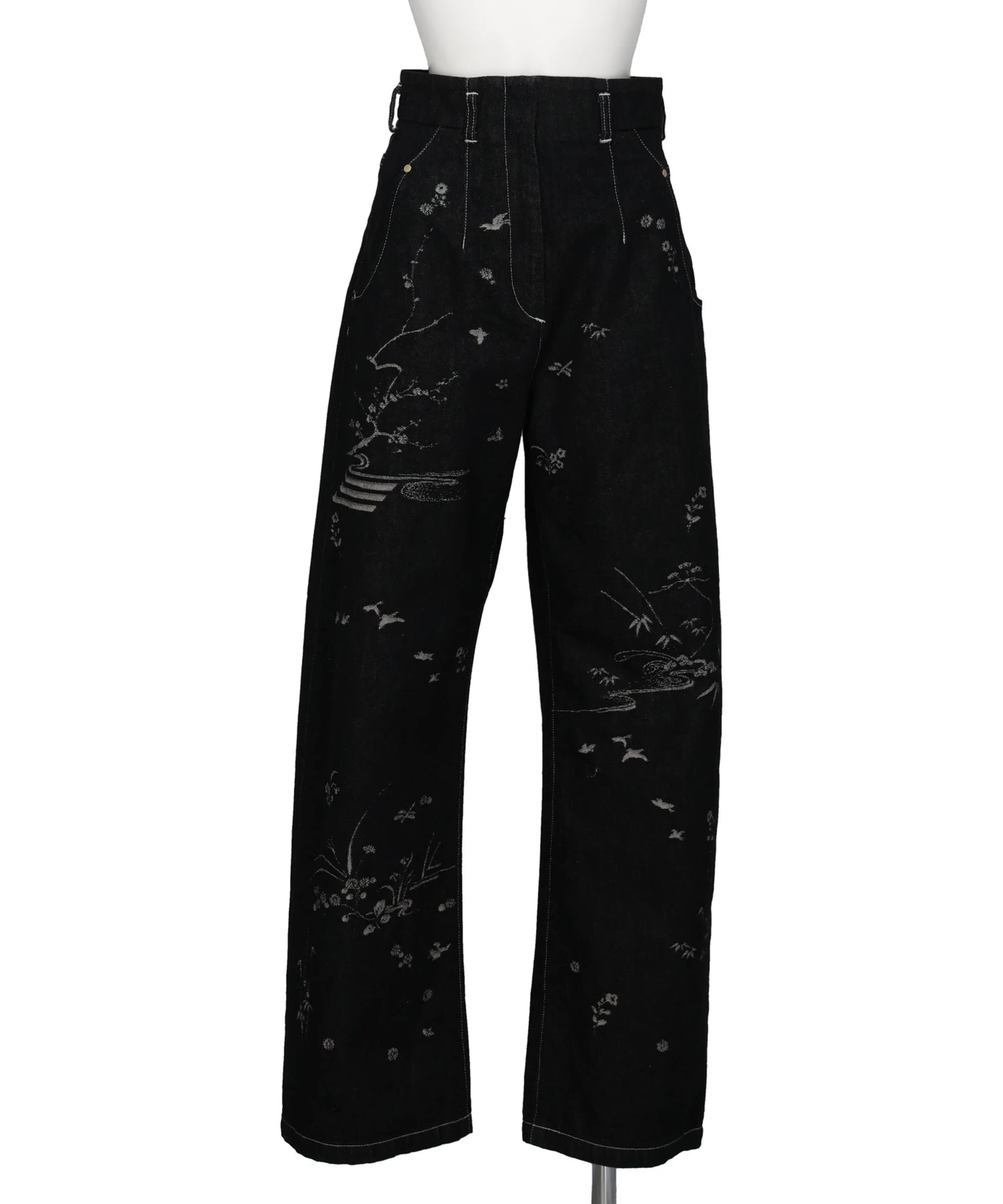 Mame Kurogouchi(マメクロゴウチ) NATURE PATTERN JACQUARD WIDE LEG JEANS