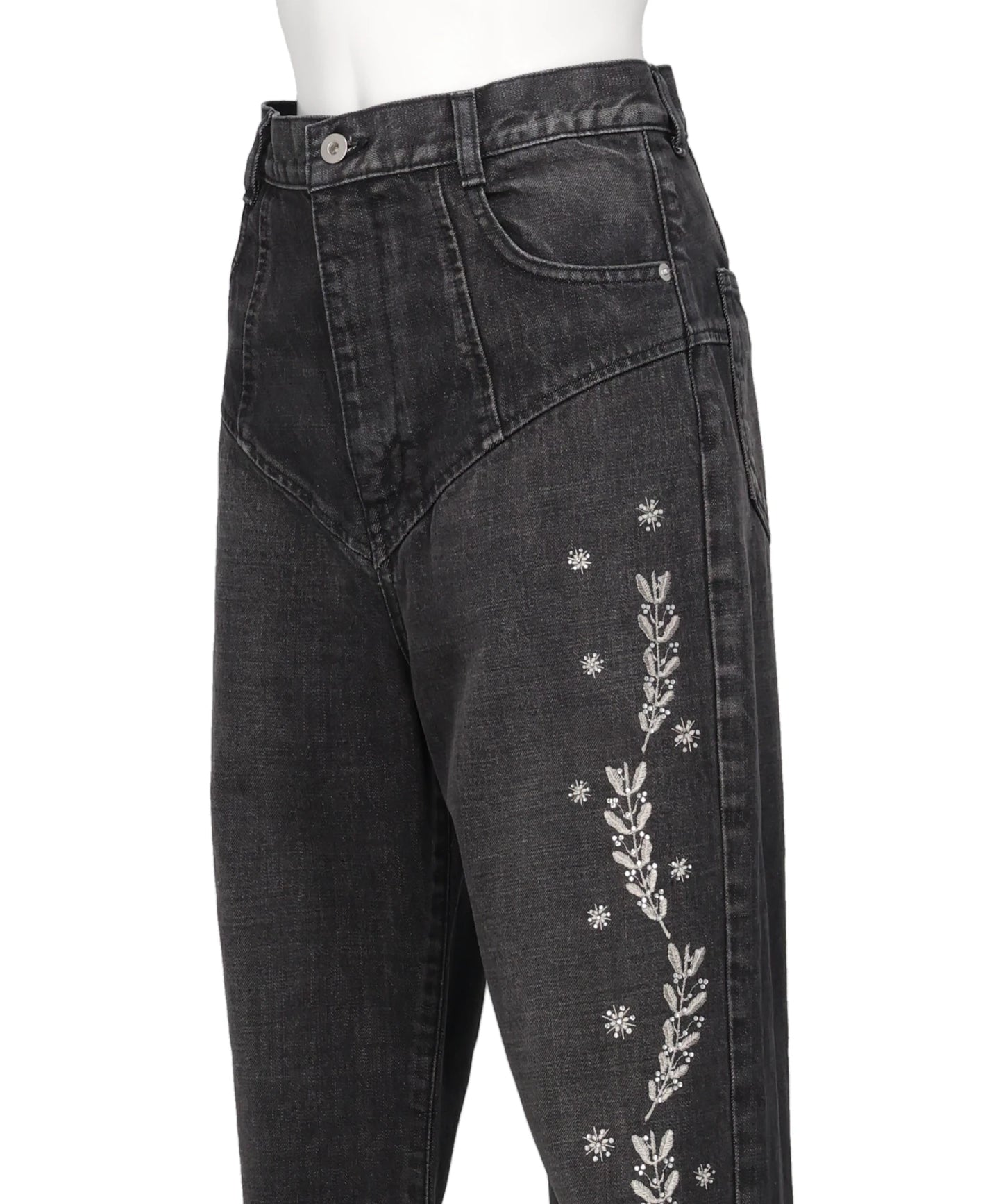 EMBROIDERED STRAIGHT JEANS