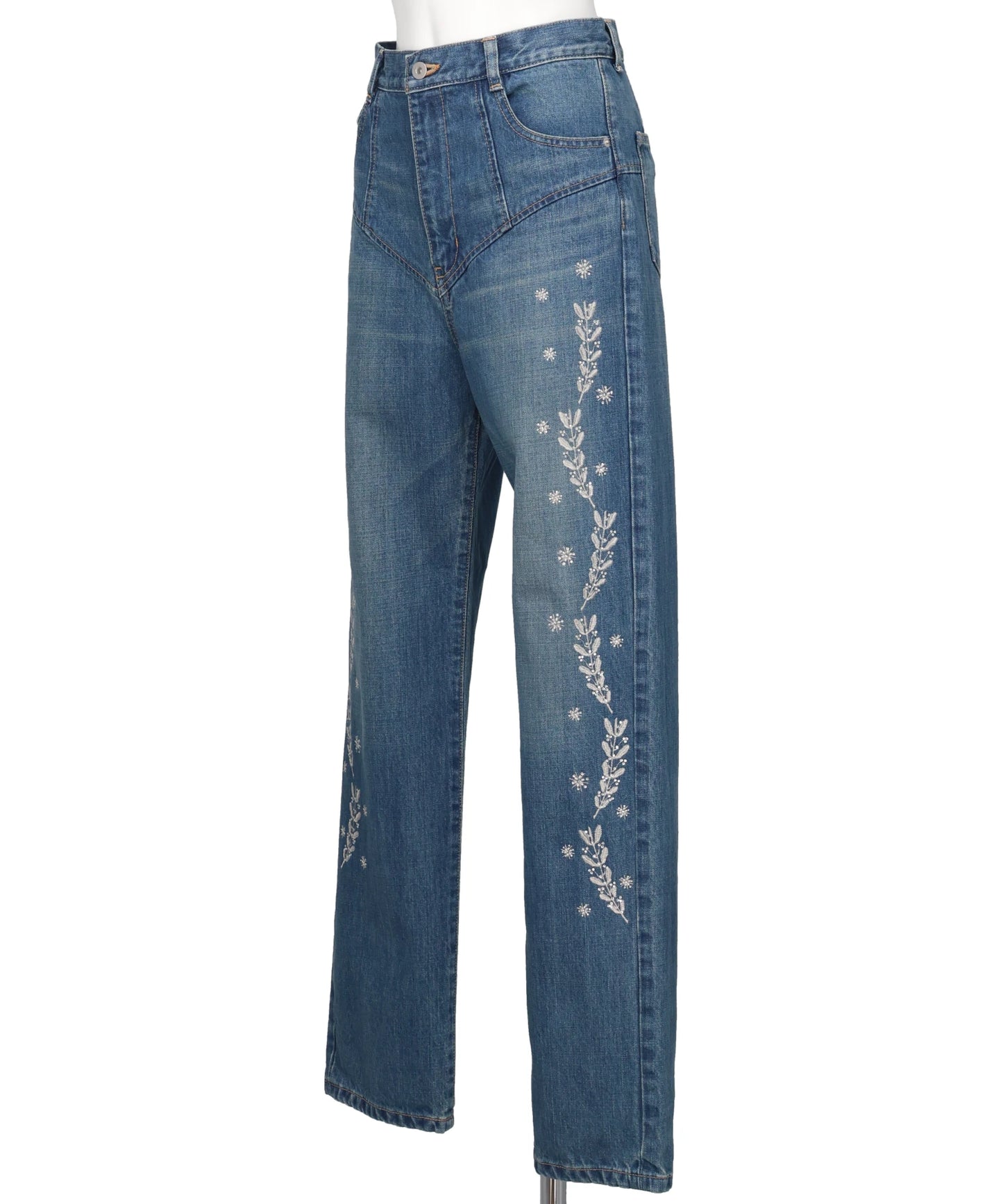 EMBROIDERED STRAIGHT JEANS