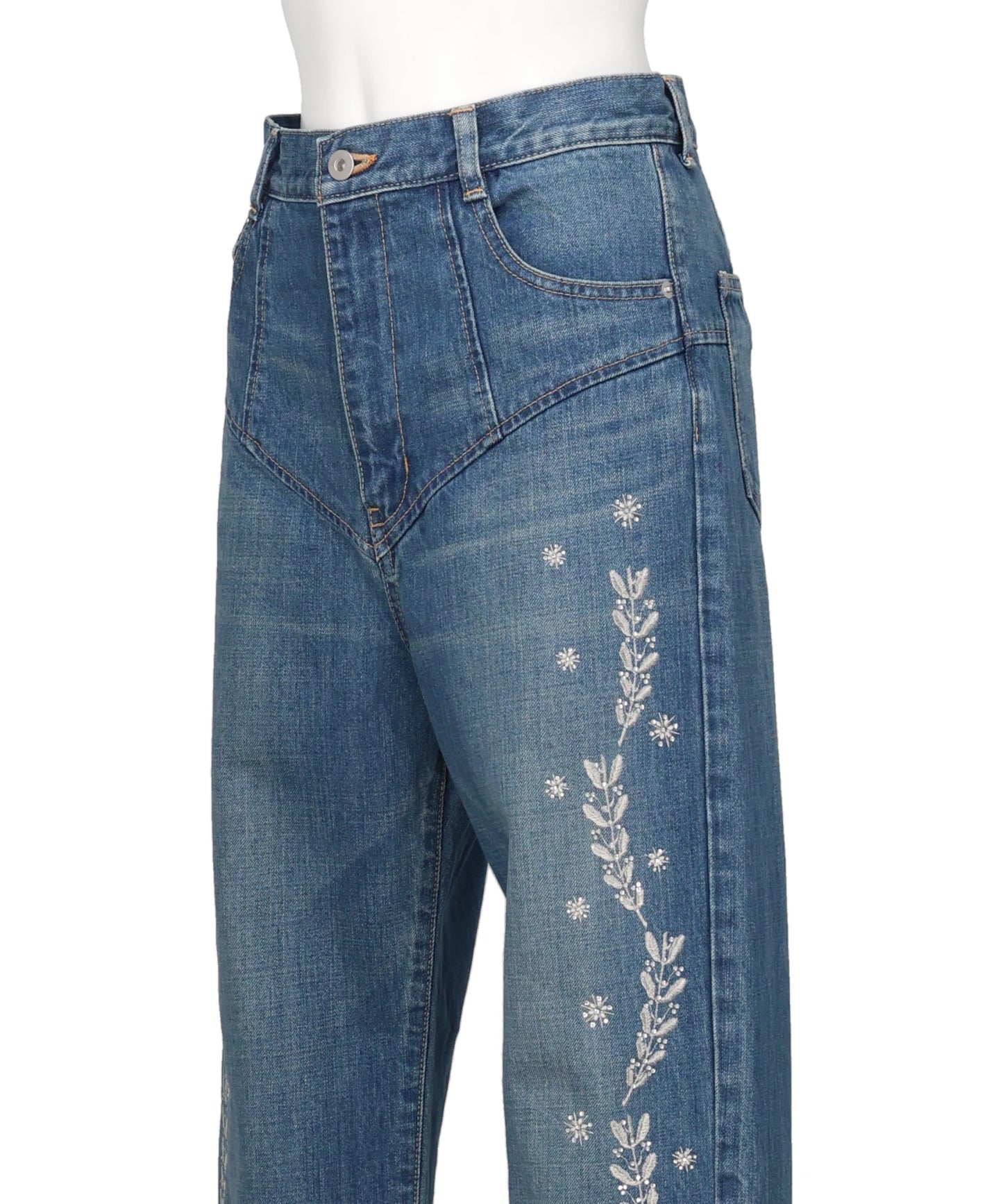 EMBROIDERED STRAIGHT JEANS