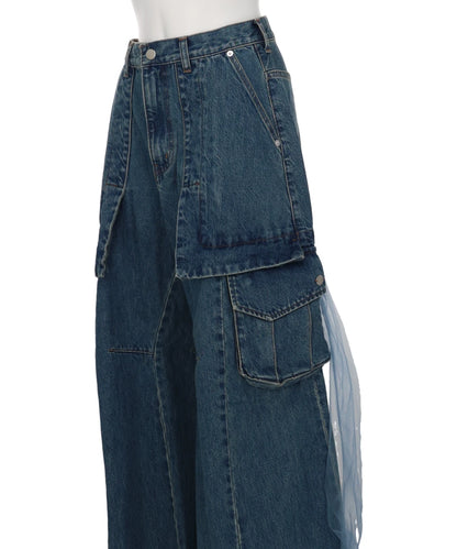 WIDE DENIM PANTS
